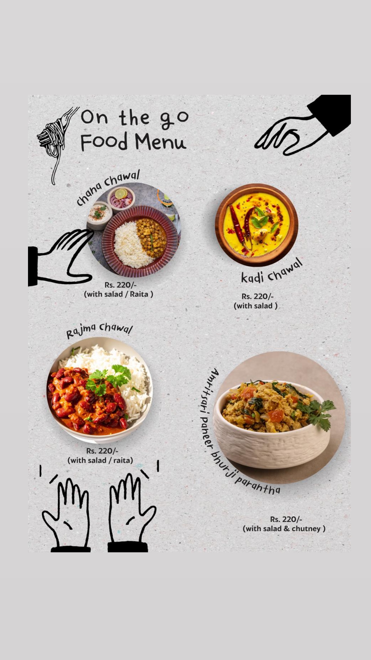 The Daily Dabba menu page 5